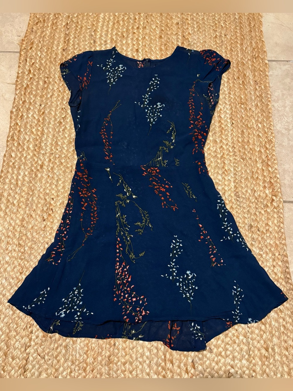 Reformation Floral Capsleeve Mini Dress